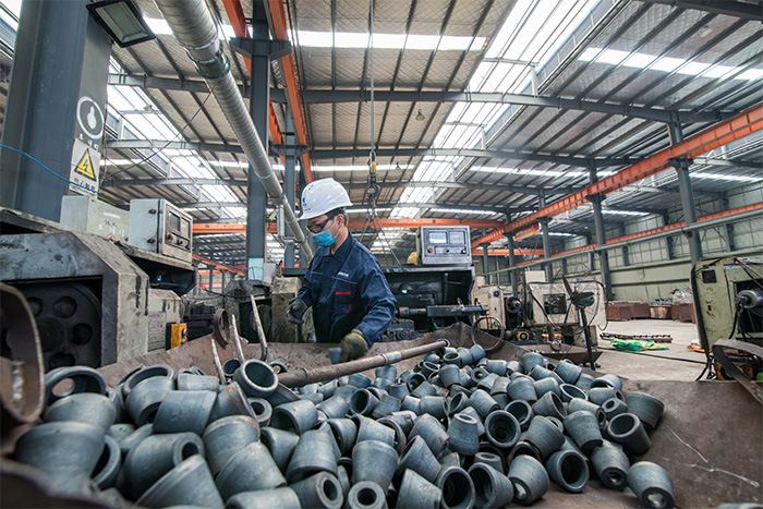 张家口网架配件-锥头加工车间